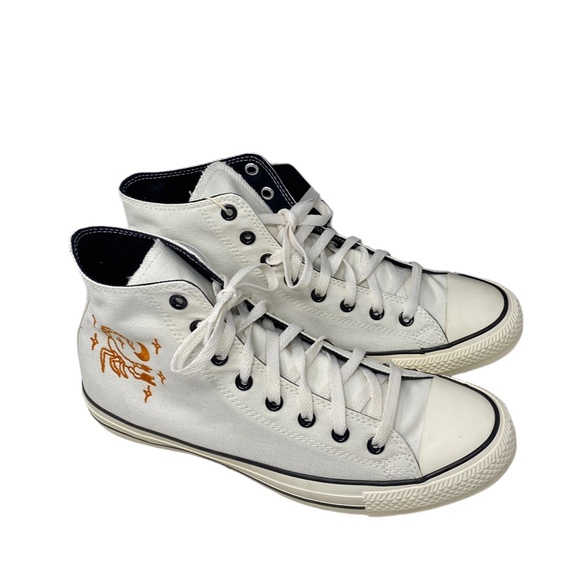Converse Chuck Taylor High Canvas White Scorpio Men Sneaker Custom 172516C-WHITE - Picture 3 of 11
